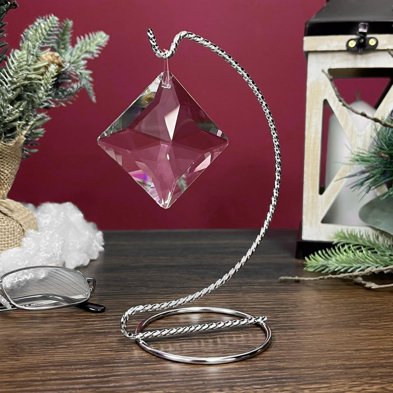 Bard's Twisted Silver Ornament Stand, 6" H x 2.625" W x 2.625" D - Image 4